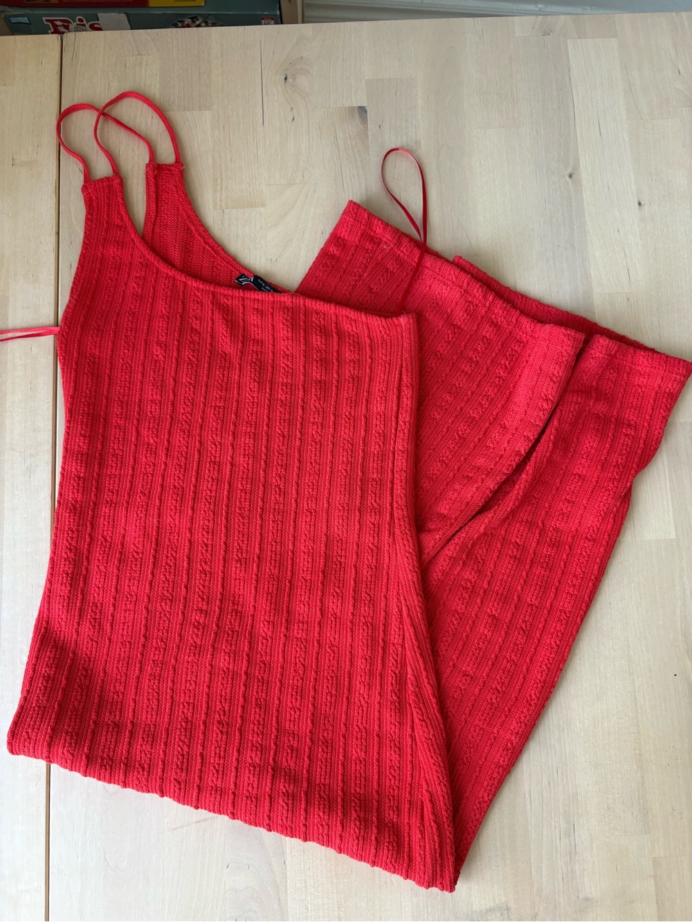 Zara One-Shoulder Red Ruched Midi Dress